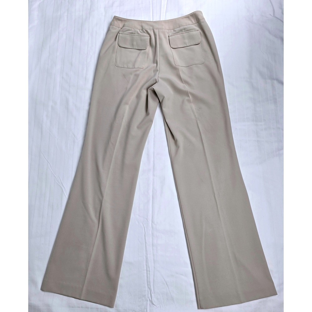 Worthington Stretch Dress Pants Womens 10T Tall Beige Tan Straight Leg Trousers - Picture 7 of 13